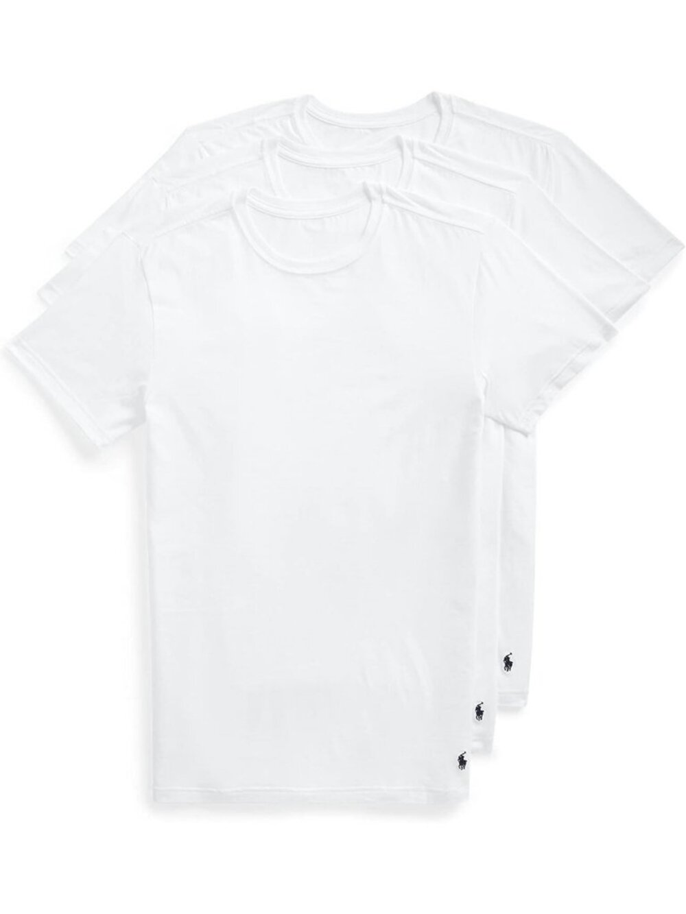 Polo Ralph Lauren Mens Slim Fit Stretch Crew Undershirts 3-Pack